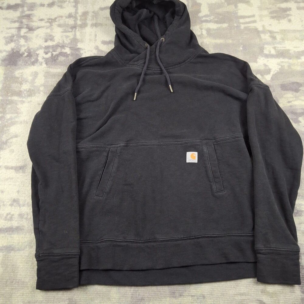 Carhartt Hoodie Youth Size Small 4 6 Black Relaxed Fit Pullover Sweatshirt Boys